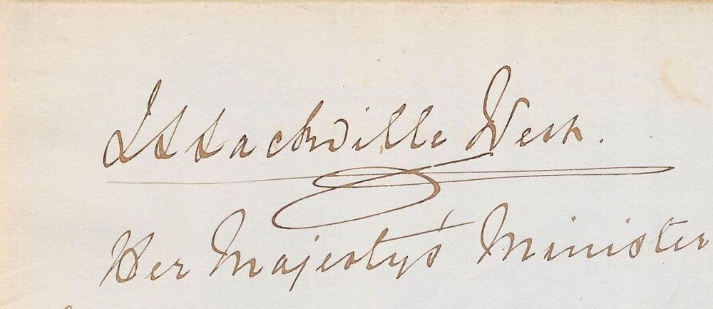 LIONEL SACKVILLE WEST BRITISH DIPLOMAT ORIGINAL AUTOGRAPH SIGNATURE 1887 - K-townConsignments