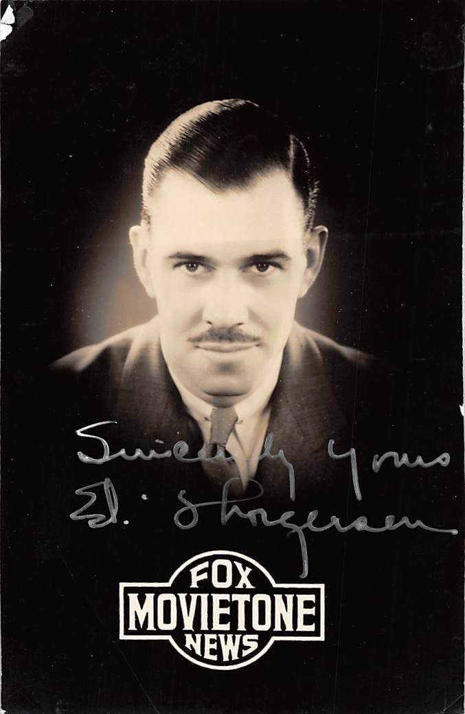 ED THORGERSEN HOLLYWOOD MOVIE ACTOR VINTAGE AUTOGRAPH SIGNED FOX NEWS PHOTO - K-townConsignments