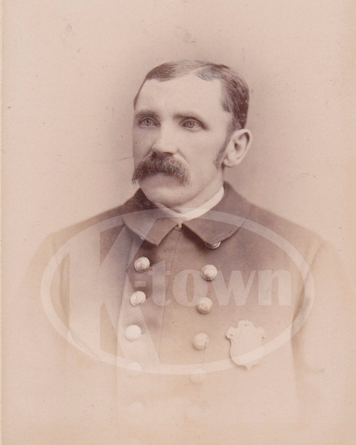 TROY NEW YORK POLICE OFFICER IN UNIFORM ANTIQUE CABINET PHOTO BY ZEPH MAGILL - K-townConsignments
