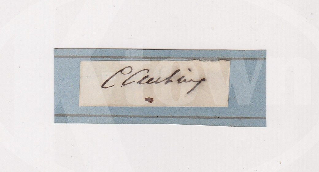 CALEB CUSHING US ATTORNEY GENERAL MASSACHUSETTS CONGRESSMAN AUTOGRAPH SIGNATURE - K-townConsignments