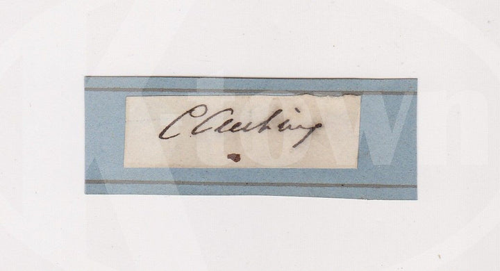 CALEB CUSHING US ATTORNEY GENERAL MASSACHUSETTS CONGRESSMAN AUTOGRAPH SIGNATURE - K-townConsignments