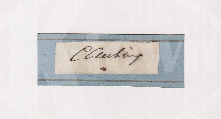 CALEB CUSHING US ATTORNEY GENERAL MASSACHUSETTS CONGRESSMAN AUTOGRAPH SIGNATURE - K-townConsignments