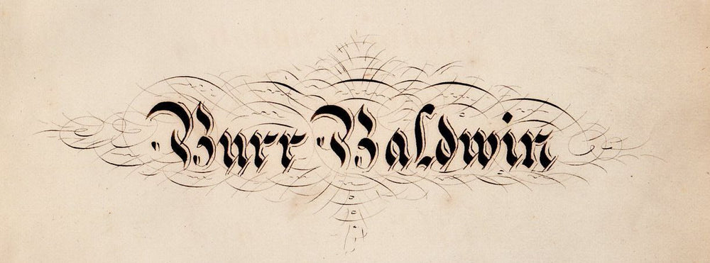BURR BALDWIN EASTMAN COLLEGE POUGHKEEPSIE NY FOLK ART AUTOGRAPH CALLIGRAPHY 1891 - K-townConsignments