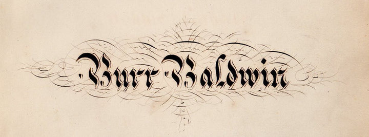 BURR BALDWIN EASTMAN COLLEGE POUGHKEEPSIE NY FOLK ART AUTOGRAPH CALLIGRAPHY 1891 - K-townConsignments