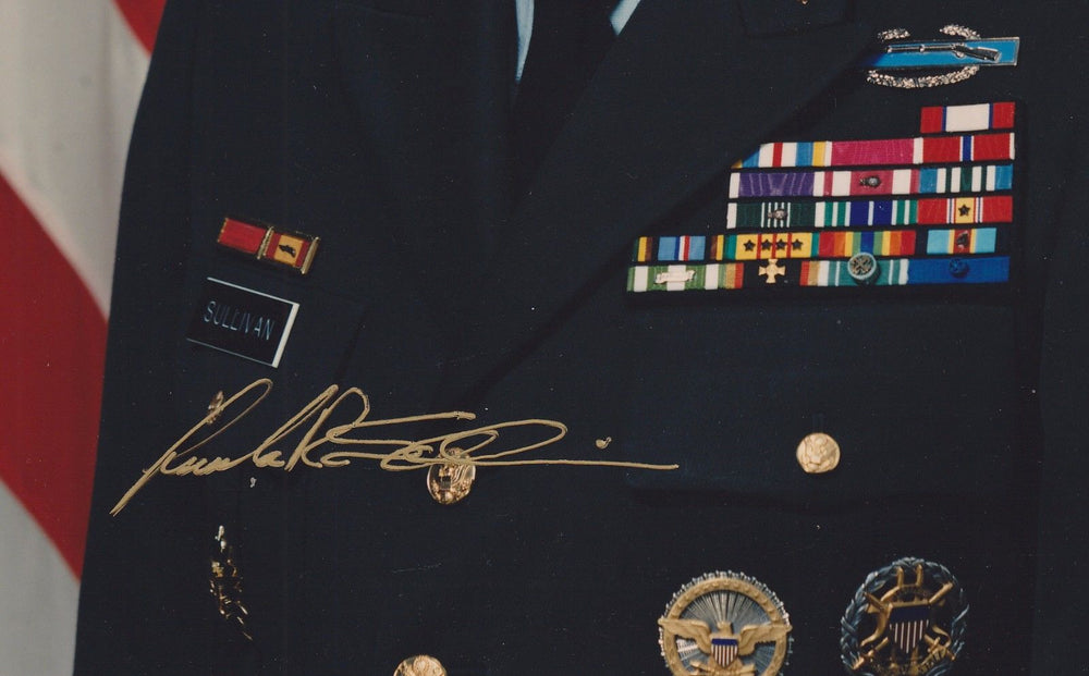 GORDON SULLIVAN 4 STAR GENERAL JOINT CHIEFS ORIGINAL AUTOGRAPH SIGNED PHOTOGRAPH - K-townConsignments