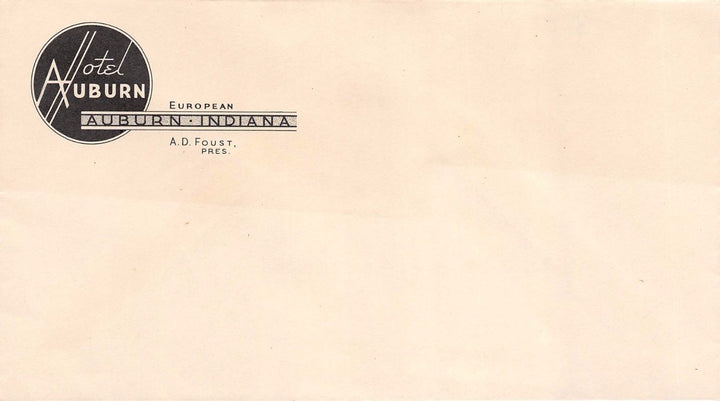 LENAWEE HOTEL MICHIGAN AUBURN HOTEL INDIANA ANTIQUE ART DECO STATIONERY LETTER - K-townConsignments