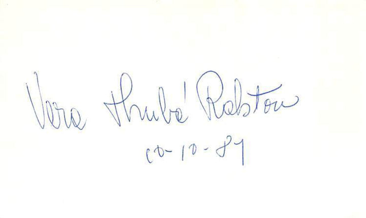 VERA RALSTON CZECH FIGURE STAKER & MOVIE ACTRESS AUTOGRAPH SIGNATURE & PHOTO - K-townConsignments