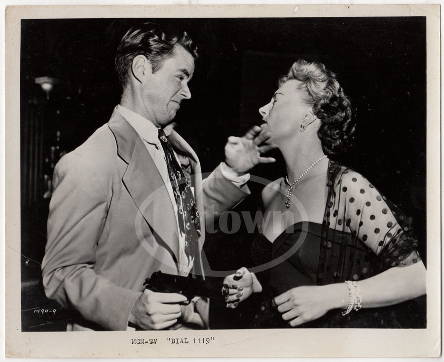 DIAL 1119 SLAPPING SCENE MOVIE ACTORS VINTAGE MGM STUDIO MOVIE STILL PHOTO - K-townConsignments