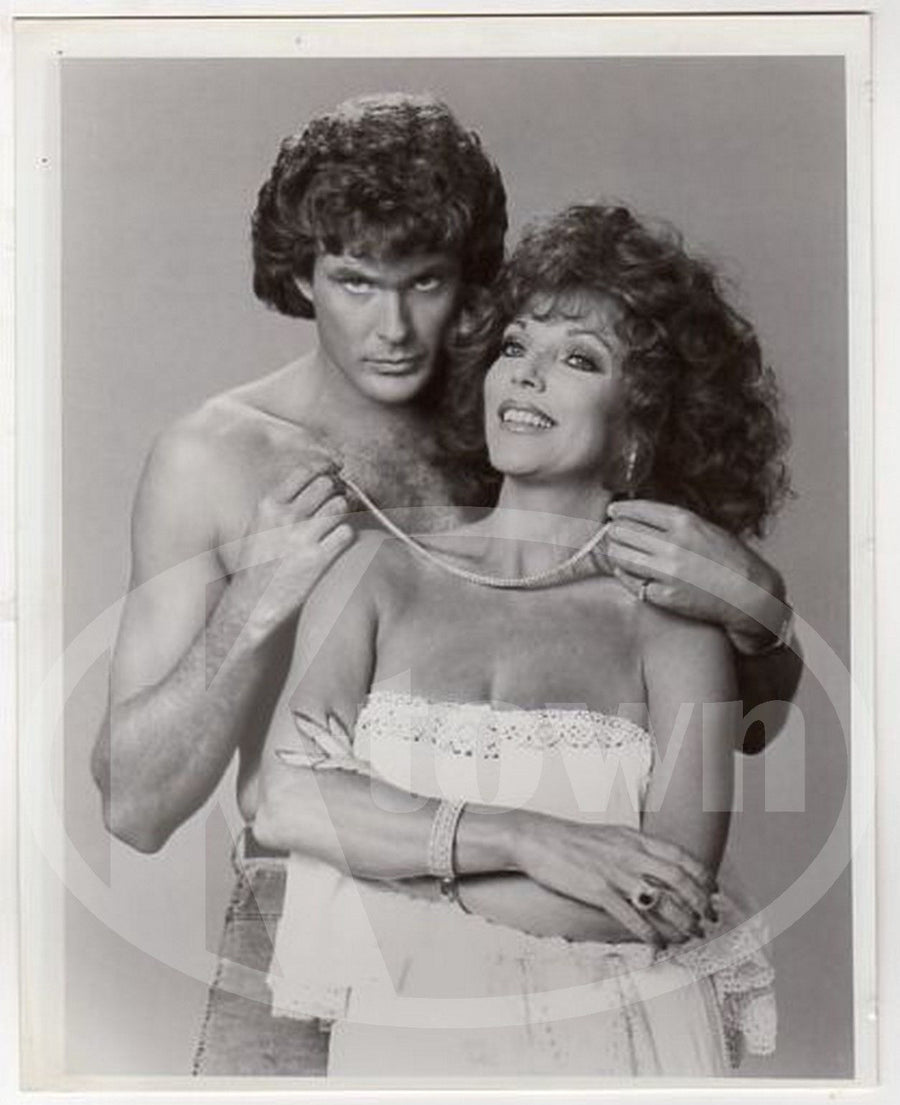 DAVID HASSELHOFF JOAN COLLINS CARTIER AFFAIR TV SHOW VINTAGE PROMO PHOTO - K-townConsignments