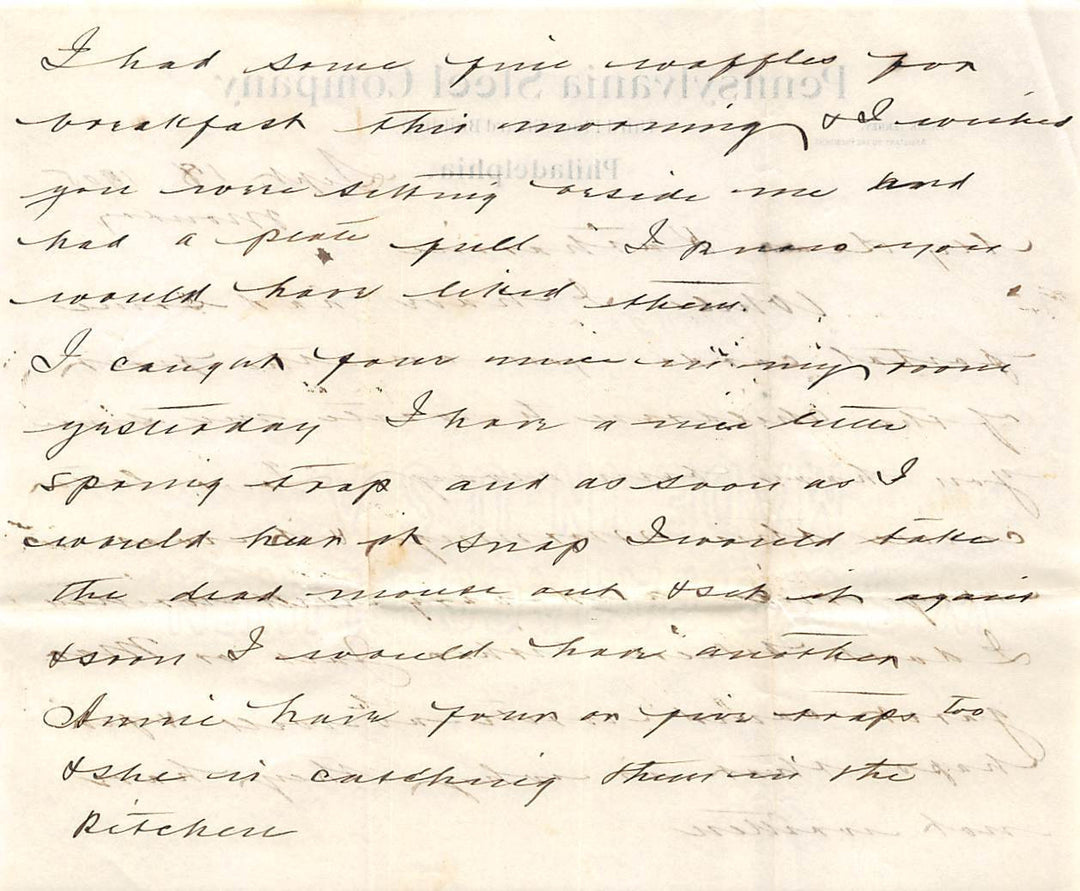 FRANK TENNEY PENNSYLVANIA STELL COMPANY PHILADELPHIA AUTOGRAPH SIGNED LETTER - K-townConsignments