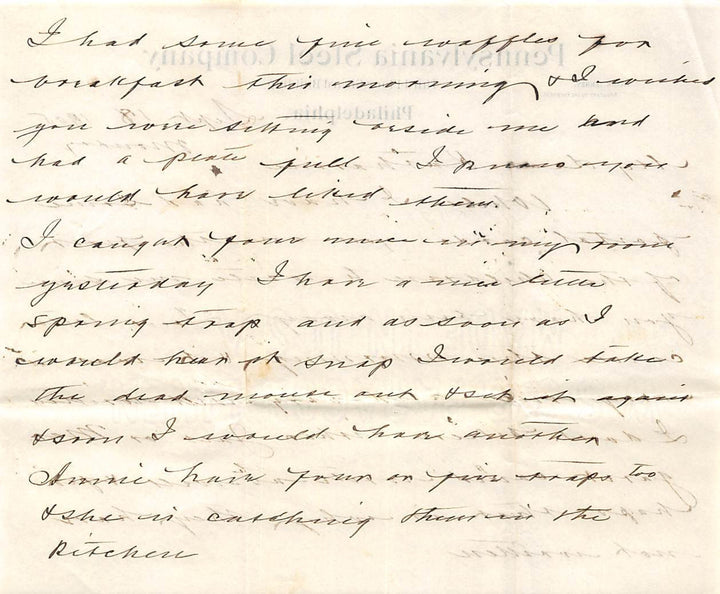 FRANK TENNEY PENNSYLVANIA STELL COMPANY PHILADELPHIA AUTOGRAPH SIGNED LETTER - K-townConsignments