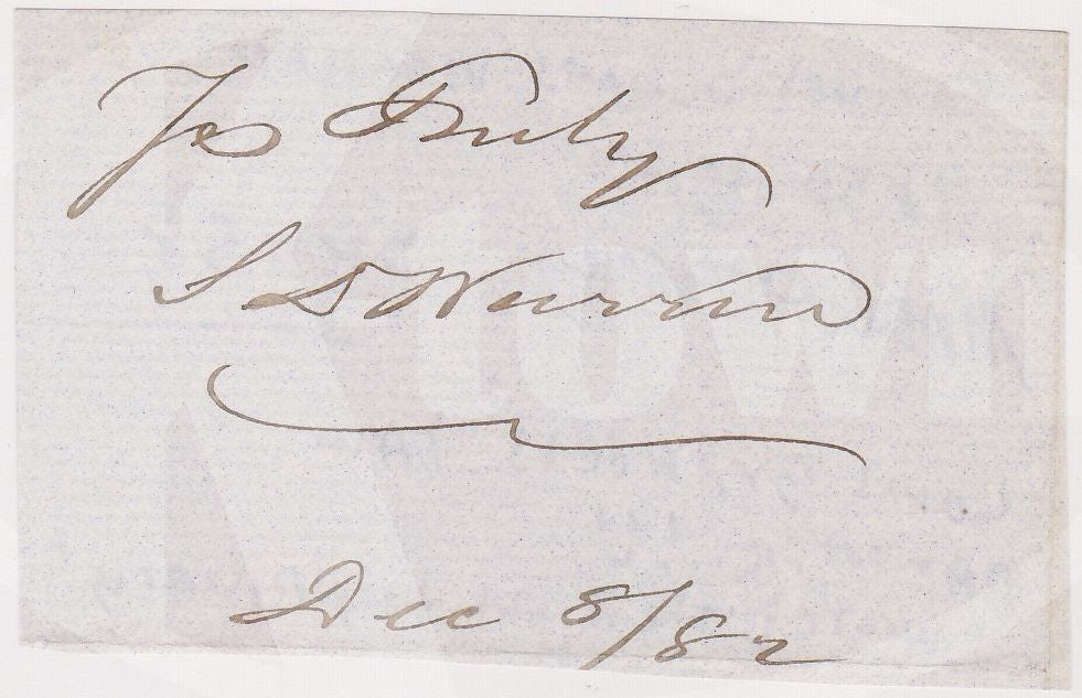 SAMUEL WARREN LOUIS BRANDEIS HARVARD LAW PARTNER ANTIQUE AUTOGRAPH SIGNATURE - K-townConsignments