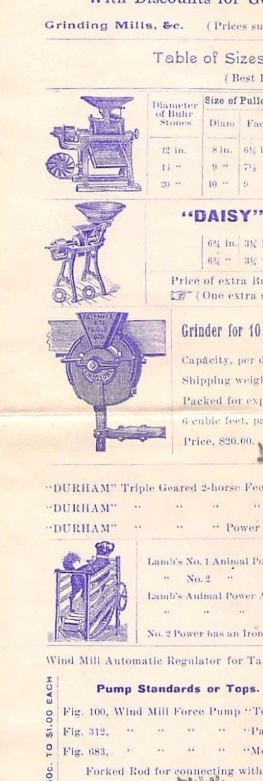 LAMB & COMPANY FARM TOOLS PRICE LIST & DOG TREADMILL ANTIQUE GRAPHIC ADVERTISING - K-townConsignments