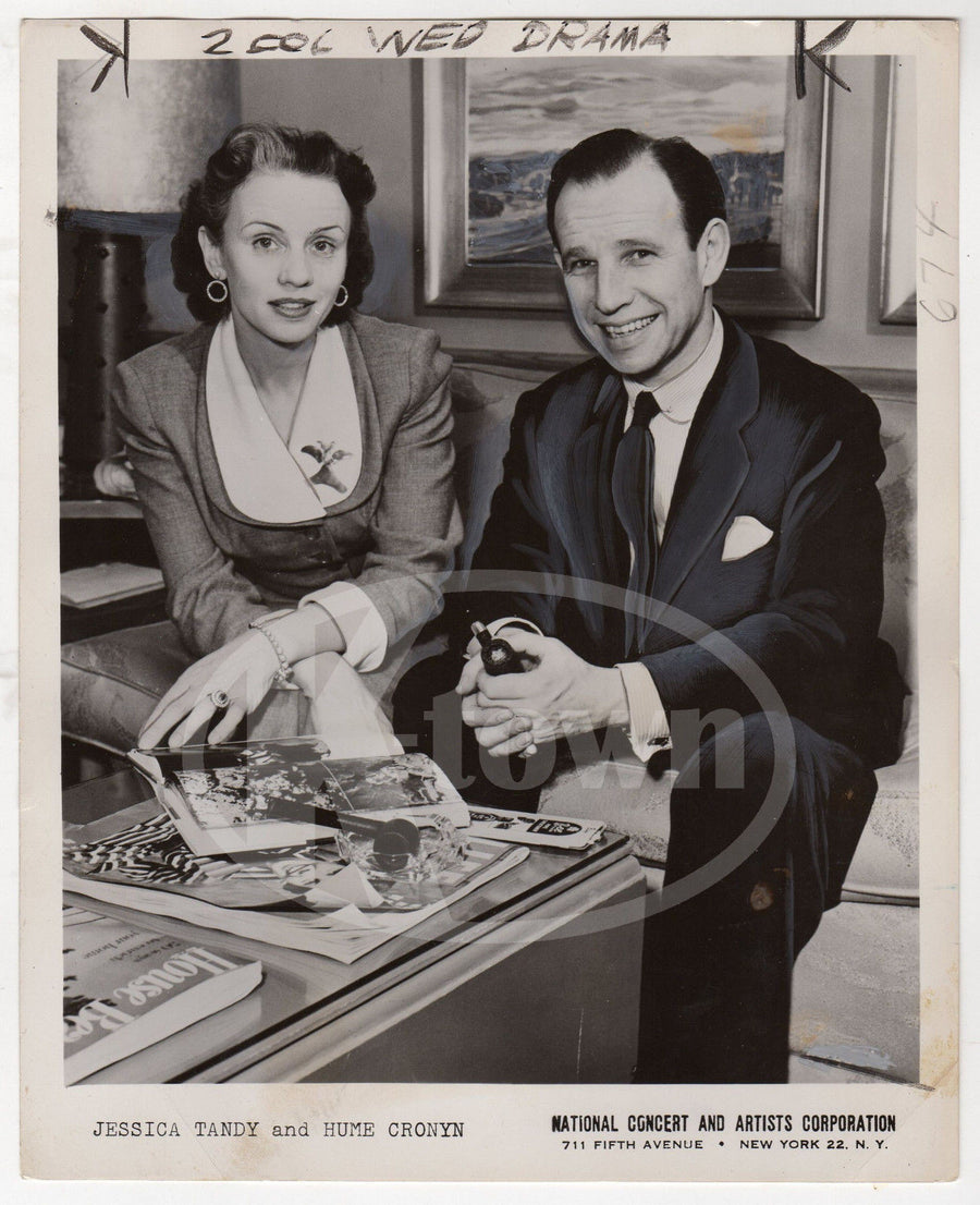 JESSICA TANDY HUME CRONYN TV MOVIE ACTORS VINTAGE STUDIO PROMO PHOTOGRAPH - K-townConsignments