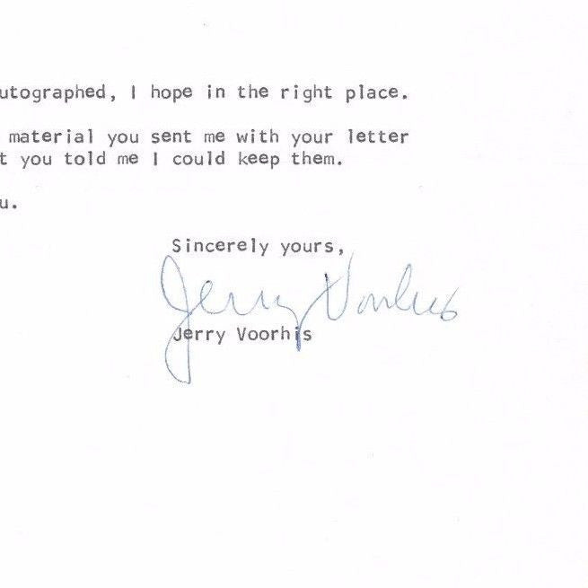 JERRY VOORHIS NEW DEAL POLITICIAN CALIFORNIA VINTAGE AUTOGRAPH SIGNED LETTER - K-townConsignments