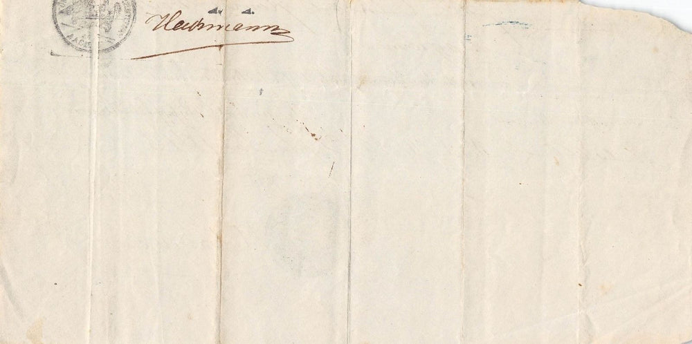 H. CASTELAIN BELGIAN DIPLOMAT ANTIQUE AUTOGRAPH SIGNED POLITICAL DOCUMENT 1843 - K-townConsignments