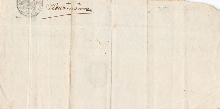 H. CASTELAIN BELGIAN DIPLOMAT ANTIQUE AUTOGRAPH SIGNED POLITICAL DOCUMENT 1843 - K-townConsignments