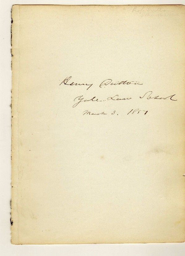 HENRY DUTTON YALE LAW SCHOOL CONNECTICUT GOVERNOR ANTIQUE AUTOGRAPH SIGNATURE - K-townConsignments