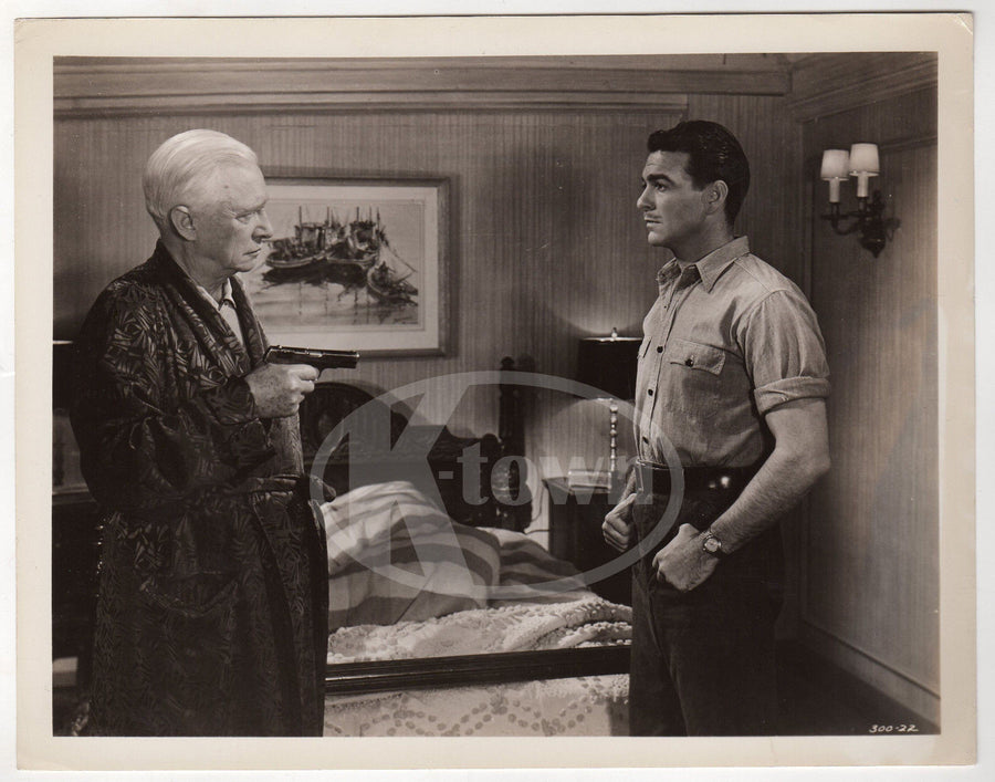 PERILOUS WATERS GUN SCENE MOVIE ACTORS VINTAGE MOVIE STILL PHOTOGRAPH - K-townConsignments