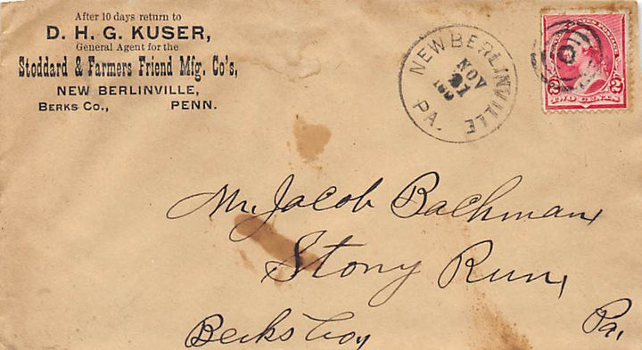 STODDARD FARMERS FRIEND COMPANY DAYTON OHIO ANTIQUE GRAPHIC ADVERTISING LETTER - K-townConsignments