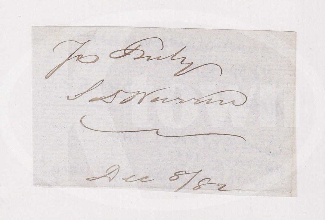 SAMUEL WARREN LOUIS BRANDEIS HARVARD LAW PARTNER ANTIQUE AUTOGRAPH SIGNATURE - K-townConsignments