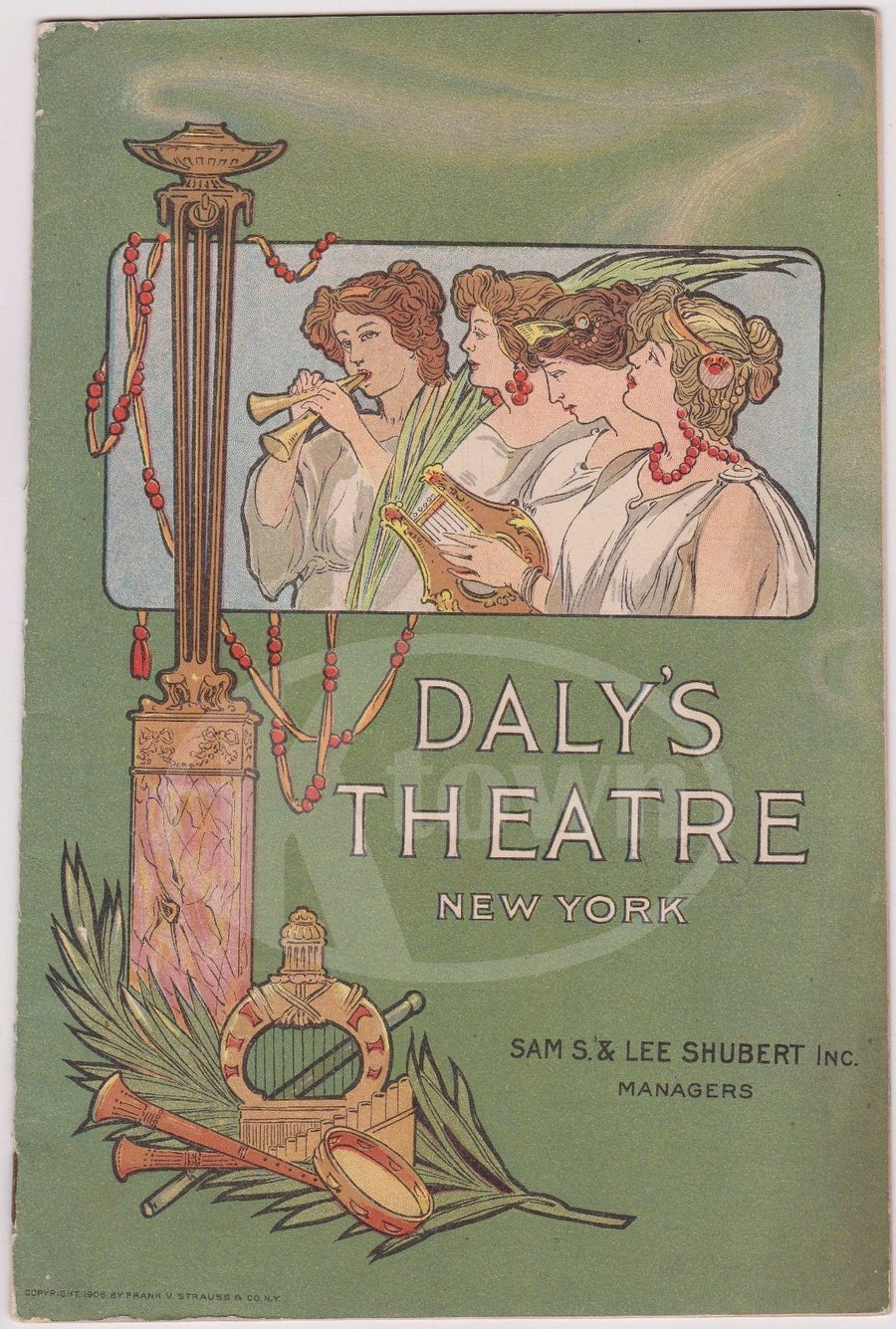 THE GREAT DIVIDE MARGARET ANGLIN PLAY ANTIQUE GRAPHIC AD DALY'S THEATRE PLAYBILL - K-townConsignments