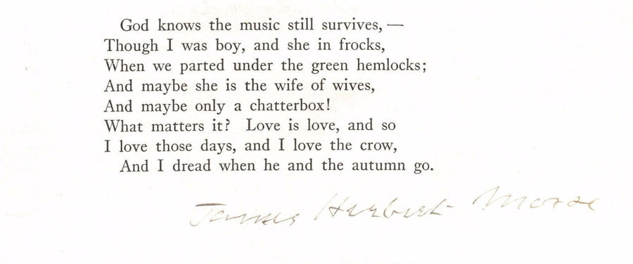 JAMES HERBERT MORSE HARPER'S MAGAZINE AUTHOR ORIGINAL AUTOGRAPH SIGNATURE - K-townConsignments