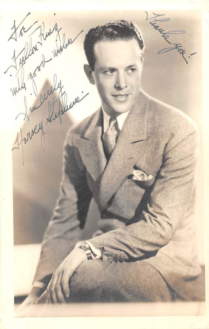 HARRY STEPHENS HOLLYWOOD MOVIE ACTOR VINTAGE AUTOGRAPH SIGNED 5X7 PHOTO - K-townConsignments