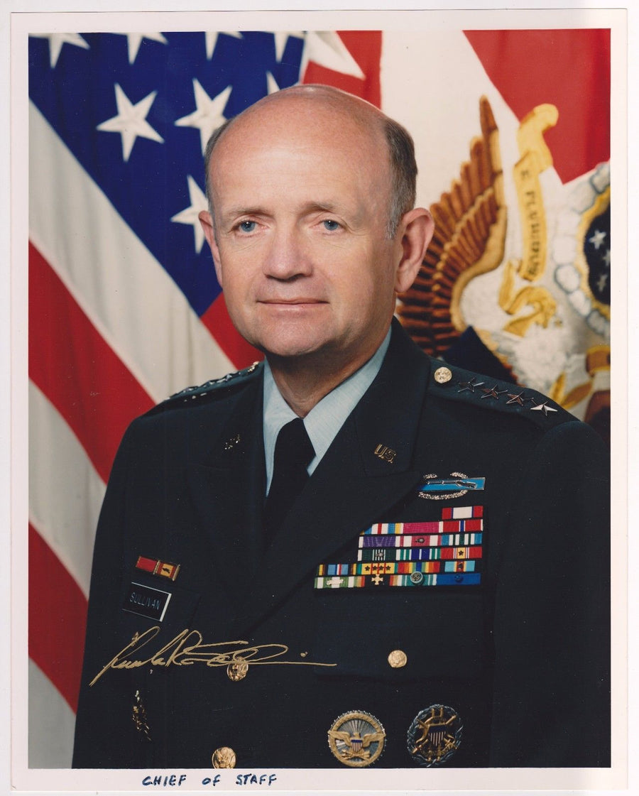GORDON SULLIVAN 4 STAR GENERAL JOINT CHIEFS ORIGINAL AUTOGRAPH SIGNED PHOTOGRAPH - K-townConsignments
