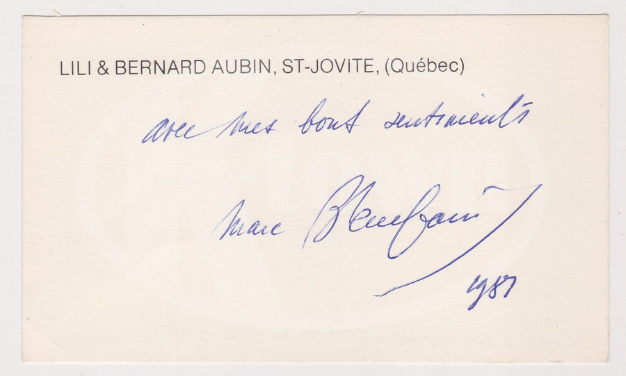 MARK BLANCPAIN FRENCH UNDERGROUND & WWII OFFICER ORIGINAL AUTOGRAPH SIGNATURE - K-townConsignments