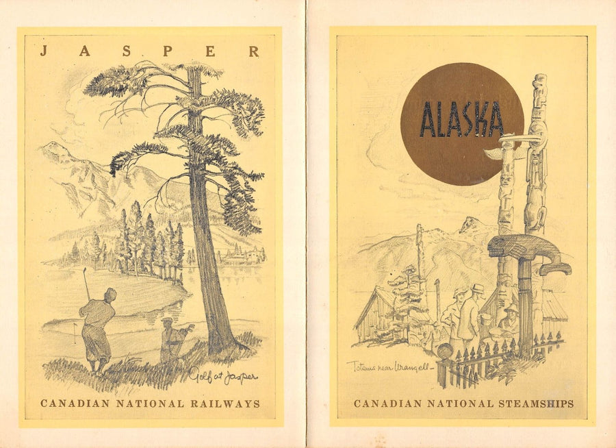 ALASKA GOLF CANADIAN NATIONAL STEAMSHIP PRINCE ROBERT ANTIQUE MUSIC DINNER MENU - K-townConsignments