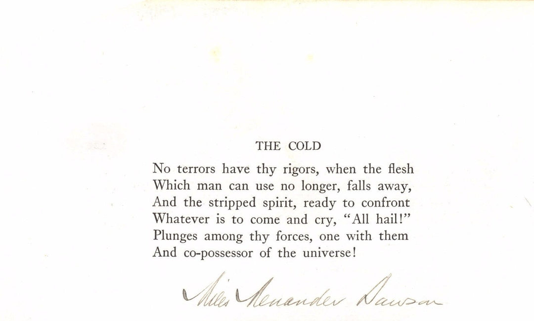 MILES MENANDER DAWSON AMERICAN PHILOSOPHER & POET ORIGINAL AUTOGRAPH SIGNATURE - K-townConsignments