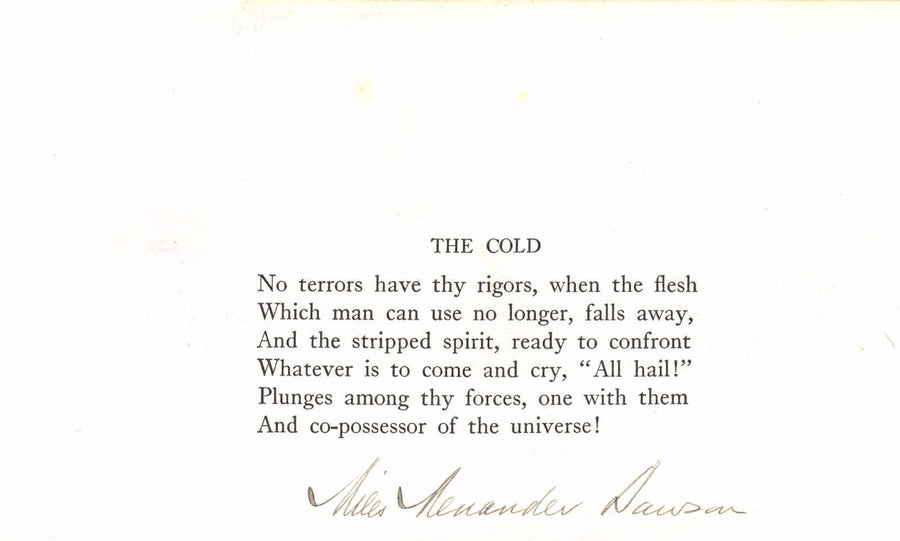 MILES MENANDER DAWSON AMERICAN PHILOSOPHER & POET ORIGINAL AUTOGRAPH SIGNATURE - K-townConsignments