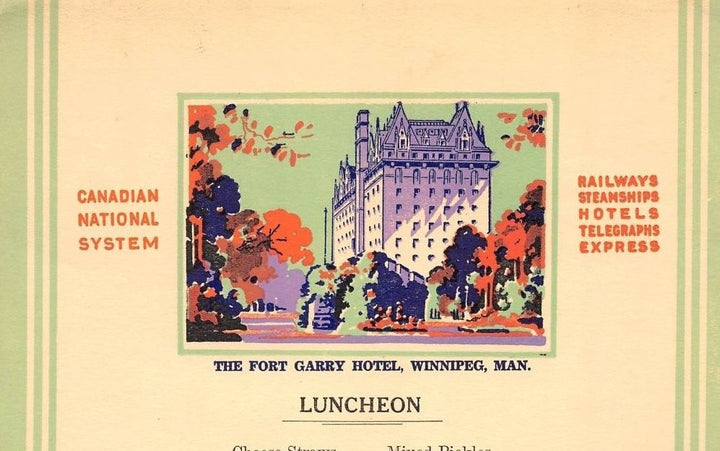 TSS PRINCE ROBERT CANADIAN STEAMSHIPS FORT GARRY HOTEL ANTIQUE LUNCH MENU 1939 - K-townConsignments