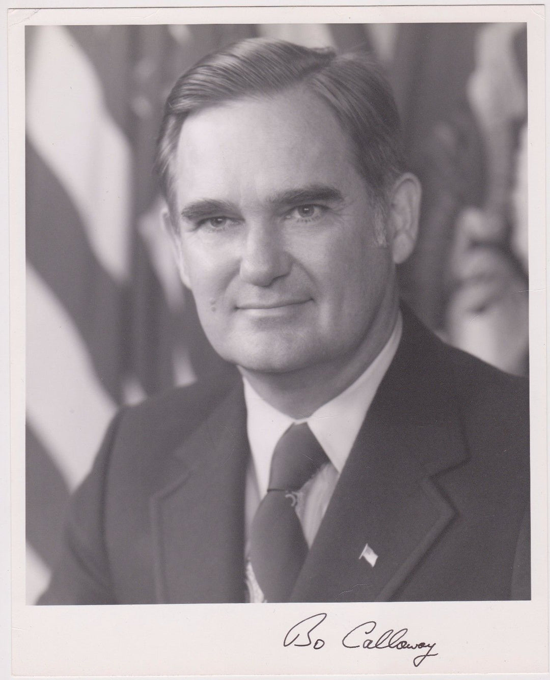 BO CALLOWAY US SECRETARY OF THE NAVY ORIGINAL AUTOGRAPH SIGNED PHOTOGRAPH - K-townConsignments