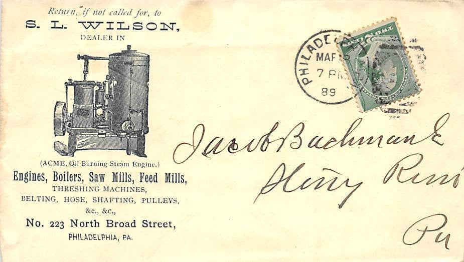 WILSON ENGINES & BOILERS EARLY FARM MACHINERY ANTIQUE GRAPHIC ADVERTISING LETTER - K-townConsignments