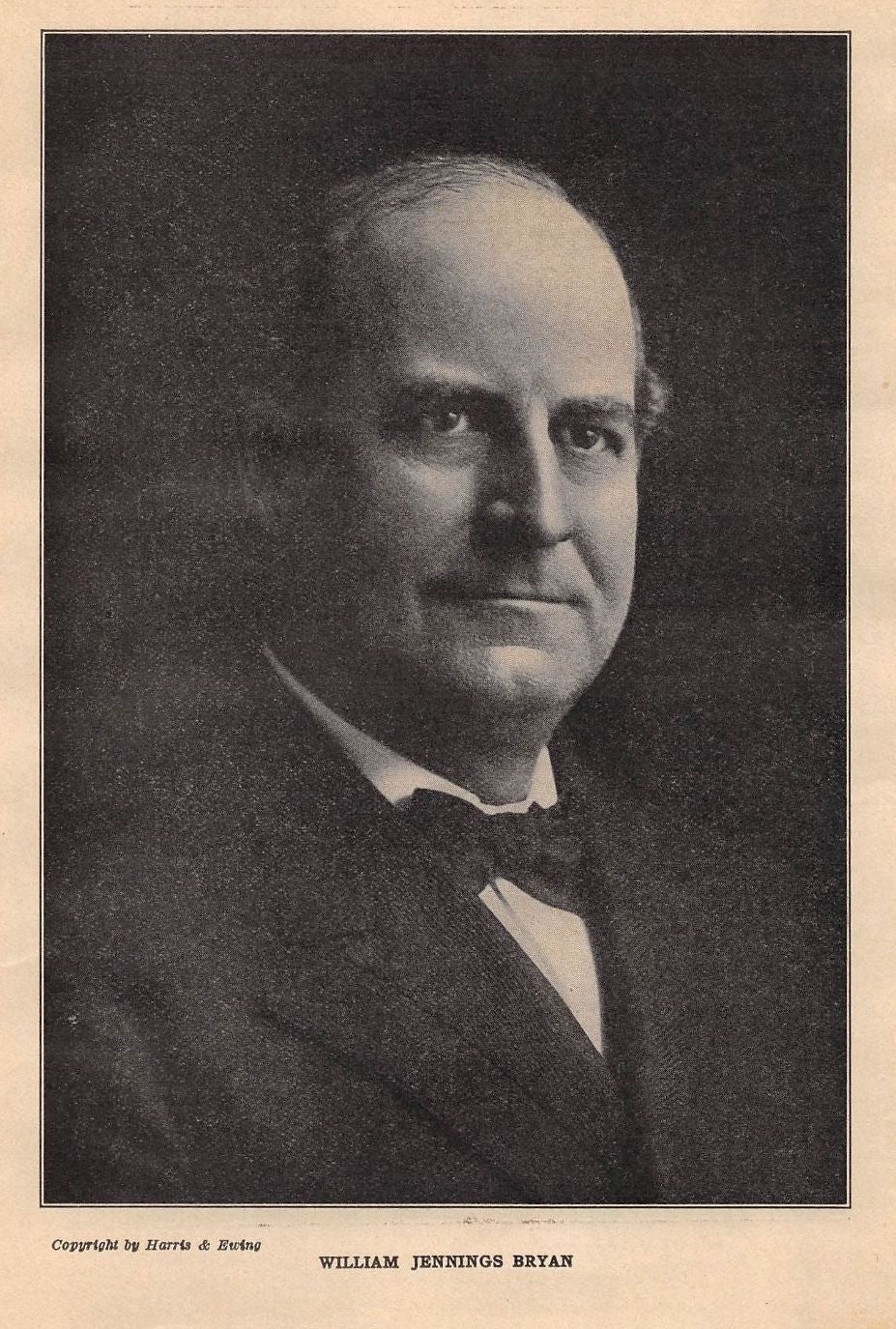 WILLIAM JENNINGS BRYAN PROHIBITION POLITIIAN ANTIQUE PHOTO ILLUSTRATION PRINT - K-townConsignments