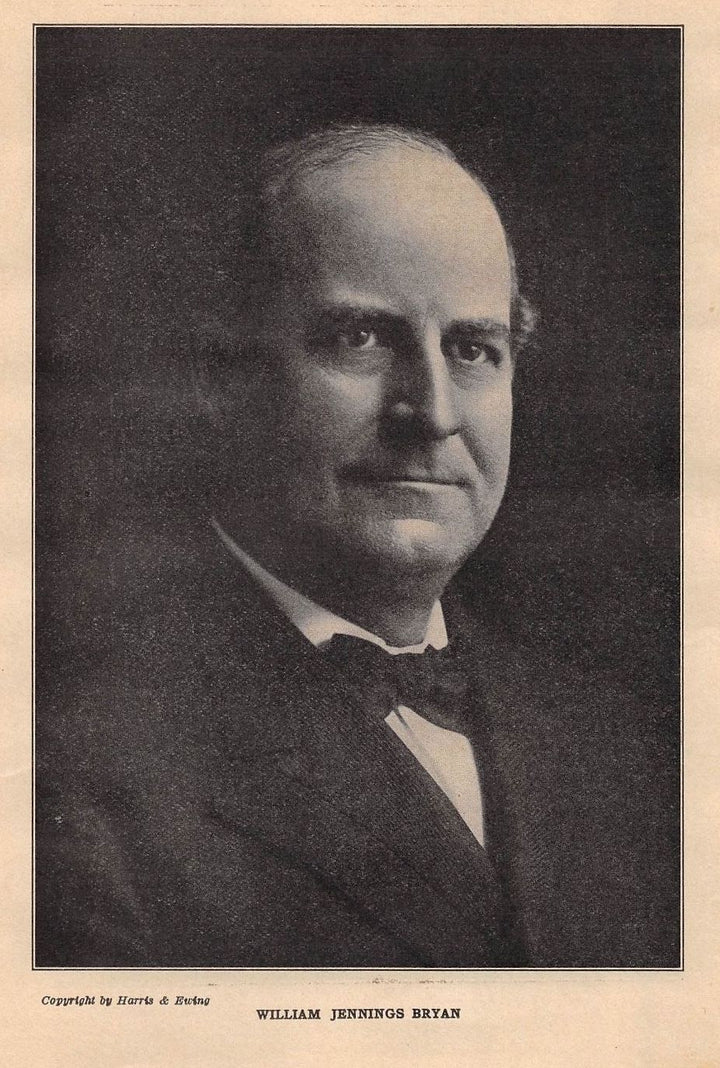 WILLIAM JENNINGS BRYAN PROHIBITION POLITIIAN ANTIQUE PHOTO ILLUSTRATION PRINT - K-townConsignments