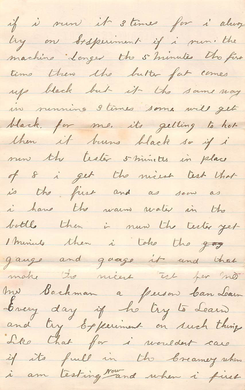 MENGEL CREAMERY ALBANY HAMBURG PA DAIRY FARMING ANTIQUE ADVERTISING LETTER 1894 - K-townConsignments