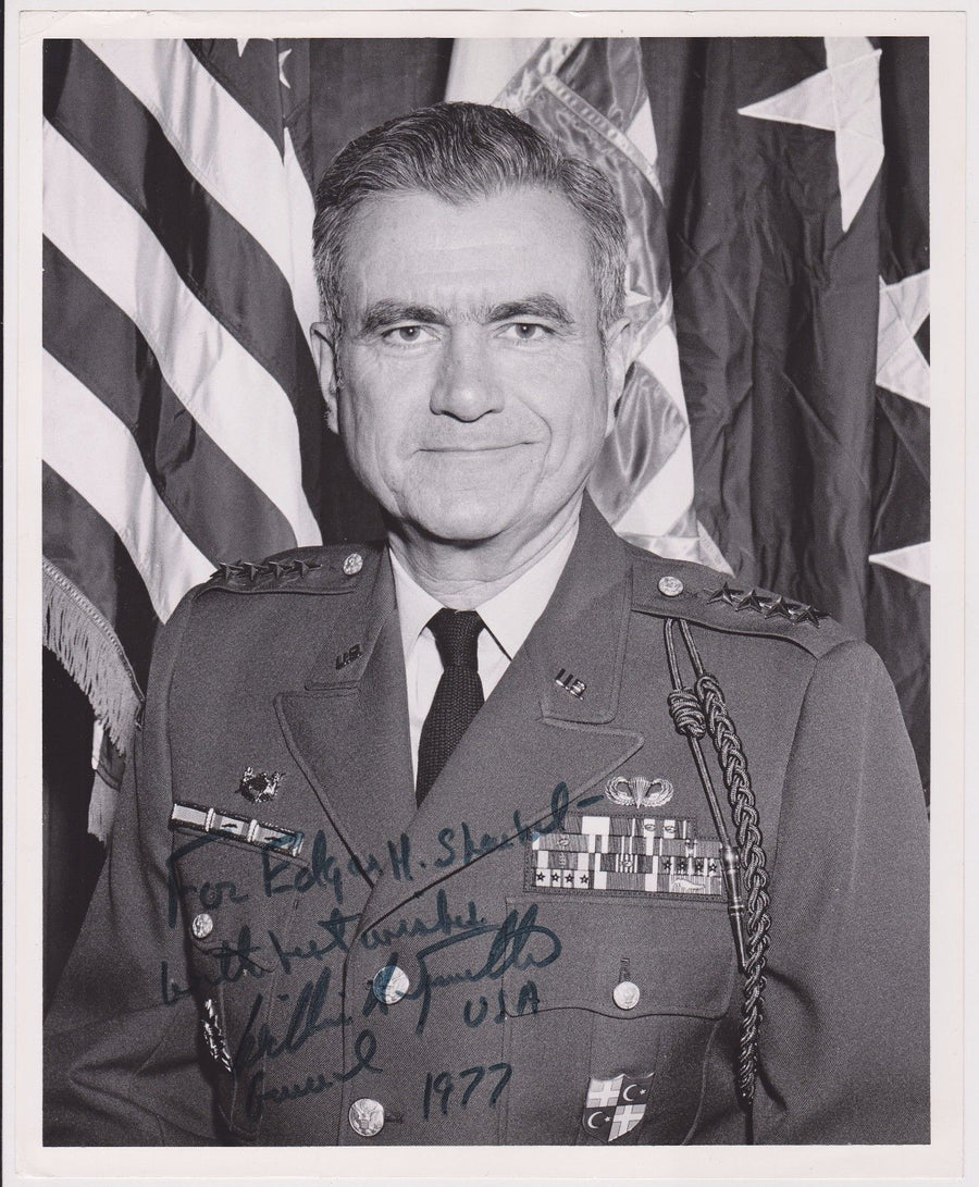 GENERAL WILLIAM KNOWLTON US MILITARY ACADEMY ORIGINAL AUTOGRAPH SIGNED PHOTO - K-townConsignments