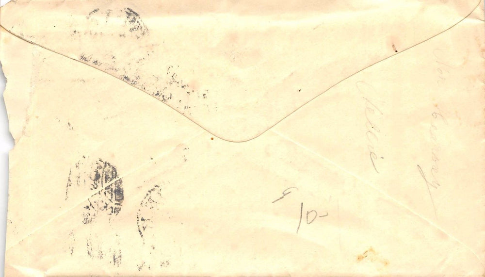 GREEN BROTHERS NEW YORK CITY ANTIQUE CANCEL STAMPED POSTAL MAIL COVER 1860s - K-townConsignments