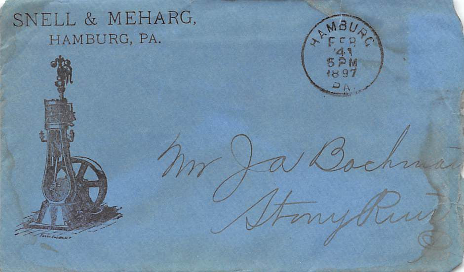 SNELL & MEHARG VERTICAL & HORIZONTAL ENGINES ANTIQUE FARM ADVERTISING LETTERHEAD - K-townConsignments