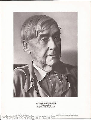 Maurice Maeterlinck Belgian Author Vintage Portrait Gallery Poster Photo Print - K-townConsignments