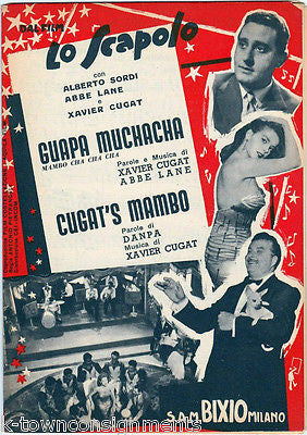 LO SCAPOLO GUAPA MUCHACHA MAMBO VINTAGE 1950s ITALIAN MOVIE SHEET MUSIC BOOK - K-townConsignments