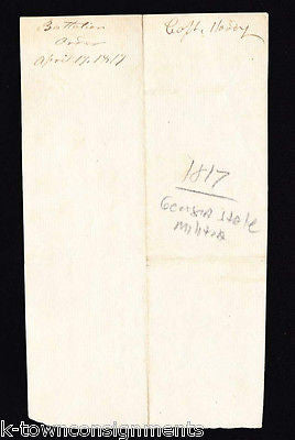 SEMINOLE WARS 1817 EARLY FLORIDA UNITED STATES MILITARY SIGNED BATTALION ORDERS - K-townConsignments