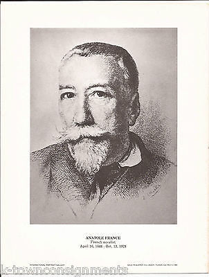 Anatole France French Novelist Vintage Portrait Gallery Poster Photo Print - K-townConsignments
