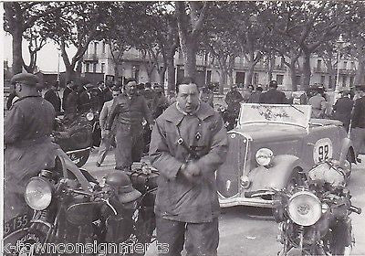 FRENCH MOTORCYCLE CLUB & ANTIQUE CAR RACE VINTAGE AUTOMOBILES SNAPSHOT PHOTO - K-townConsignments