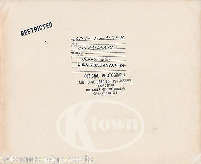 CAPT PERCY LYON USS ORISKANY CV34 US AIRCRAFT CARRIER RESTRICTED 8x10 PHOTO 1950 - K-townConsignments