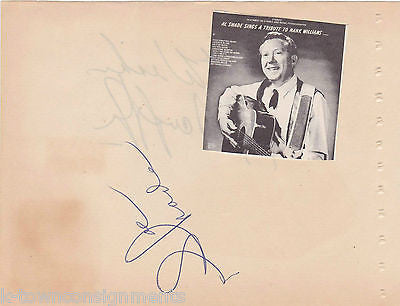 ROY ACUFF & AL SHADE COUNTRY MUSIC SINGERS VINTAGE AUTOGRAPH SIGNATURES - K-townConsignments