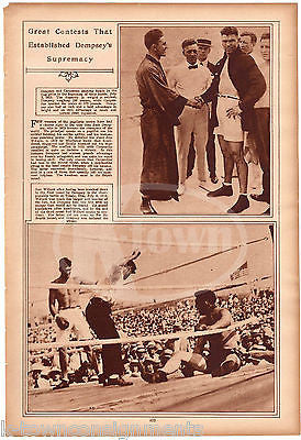 JACK DEMPSEY vs JESS WILLARD ANTIQUE PRO BOXING SPORTS NEWS PHOTO POSTER PRINT - K-townConsignments